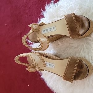 Jimmy Choo Suade Platform Sandles